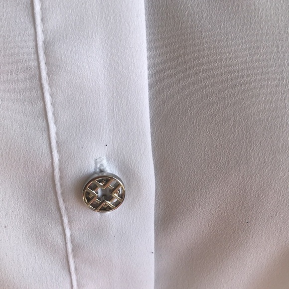 Jaclyn Smith white button down long sleeves basic shirt size L - Picture 2 of 11